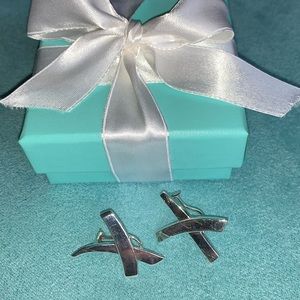FREE Ship Auth Tiffany & Co Lg Graffiti X Earrings